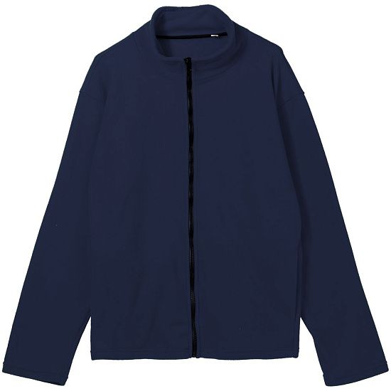 Куртка флисовая унисекс Manakin, темно-синяя - подробное фото