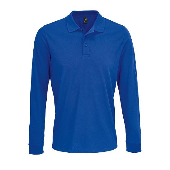 Рубашка поло с длинным рукавом Prime LSL, ярко-синяя (royal) - подробное фото