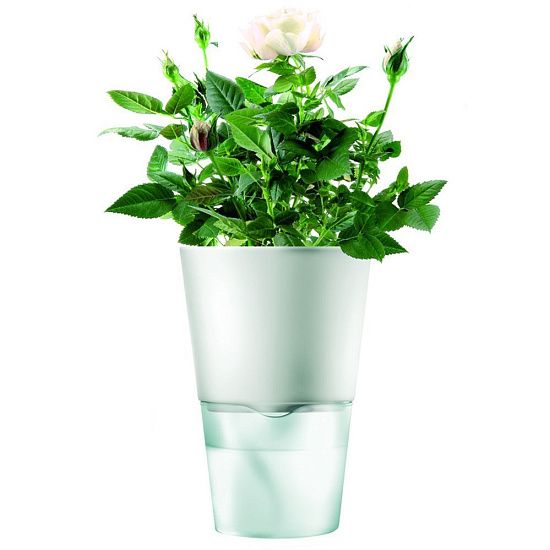 Горшок для растений Flowerpot, фарфоровый, голубой - подробное фото