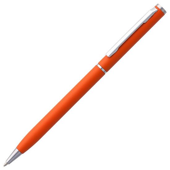 Ручка шариковая Hotel Chrome, ver.2, матовая оранжевая - подробное фото