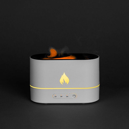 Увлажнитель-ароматизатор с имитацией пламени Fuego, белый - подробное фото