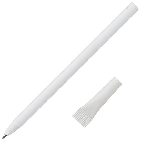 Ручка шариковая Carton Plus, белая - подробное фото