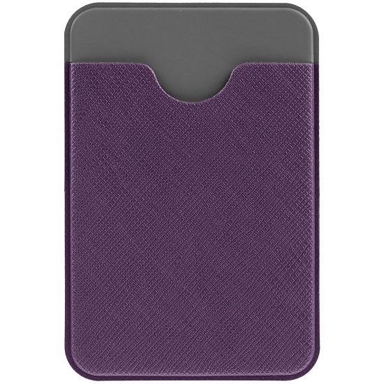 Чехол для карты на телефон Devon, фиолетовый с серым - подробное фото