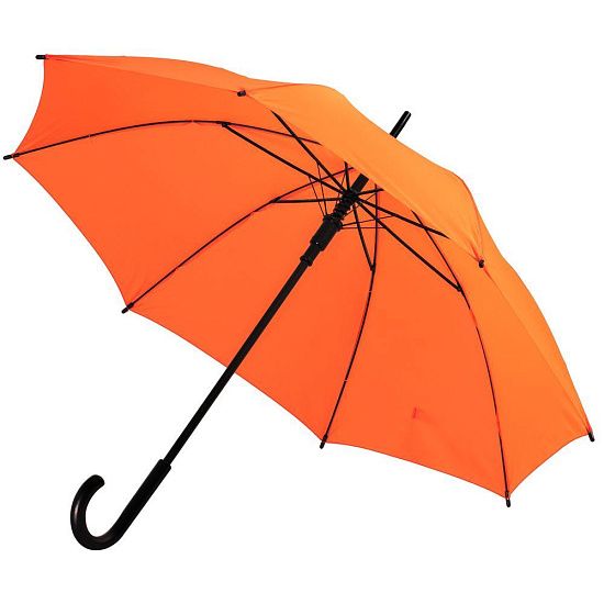 Зонт-трость Standard, оранжевый неон - подробное фото