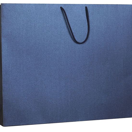 Пакет бумажный «Блеск», большой, синий - подробное фото