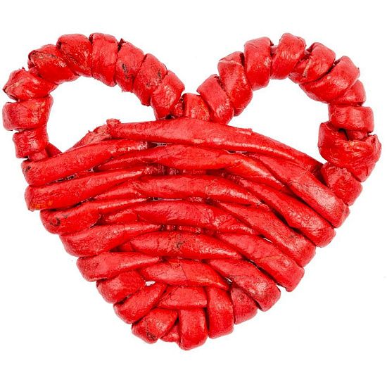 Плетеная фигурка Adorno, красное сердце - подробное фото
