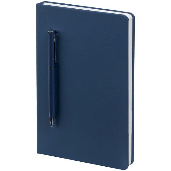 Ежедневник Magnet Shall с ручкой, синий - подробное фото