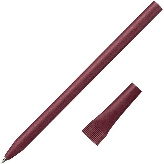 Ручка шариковая Carton Plus, бордовая - подробное фото