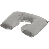 Надувная подушка под шею в чехле Sleep, серая - фото