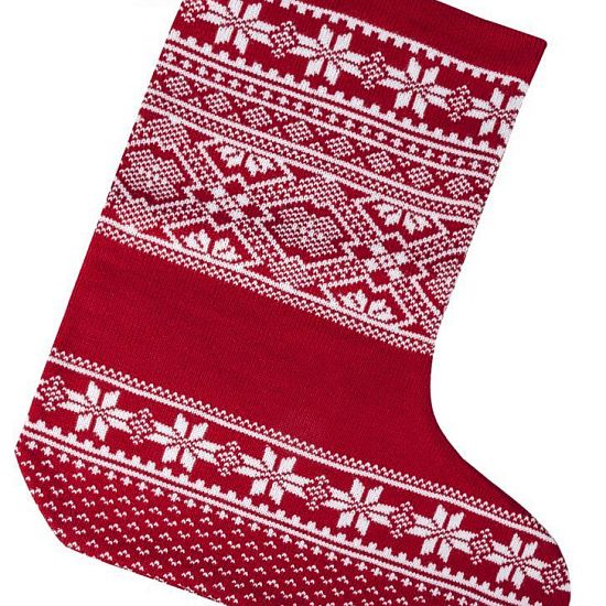 Новогодний носок «Скандик», красный - подробное фото