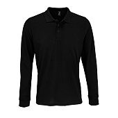 Рубашка поло с длинным рукавом Prime LSL, черная - фото