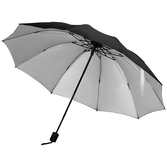 Зонт-наоборот складной Stardome, черный - подробное фото