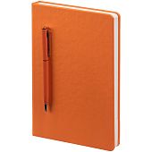 Ежедневник Magnet Shall с ручкой, оранжевый - фото
