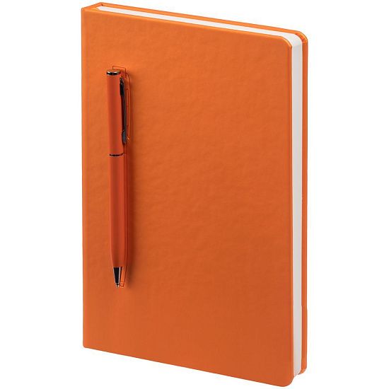 Ежедневник Magnet Shall с ручкой, оранжевый - подробное фото