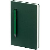 Ежедневник Magnet Shall с ручкой, зеленый - фото