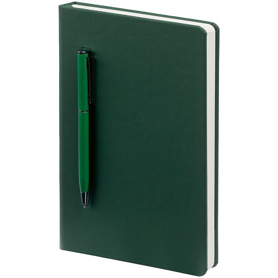 Ежедневник Magnet Shall с ручкой, зеленый - подробное фото