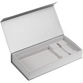 Коробка Planning с ложементом под набор с планингом, ежедневником и ручкой, серебристая - фото