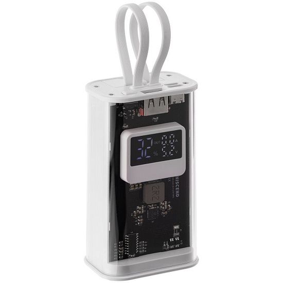 Аккумулятор c быстрой зарядкой Trellis Geek 10000 мАч, белый - подробное фото