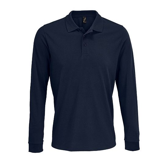 Рубашка поло с длинным рукавом Prime LSL, темно-синяя - подробное фото