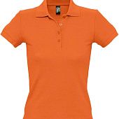 Рубашка поло женская PEOPLE 210, оранжевая - фото