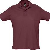 Рубашка поло мужская SUMMER 170, бордовая - фото