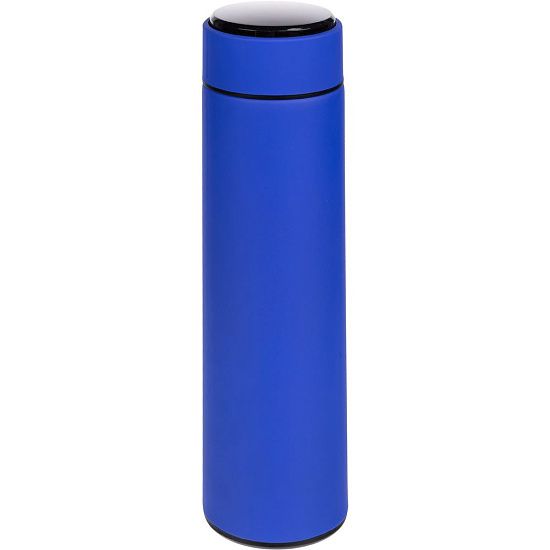 Смарт-бутылка с заменяемой батарейкой Long Therm Soft Touch, синяя - подробное фото