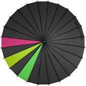 Зонт-трость «Спектр», черный неон - фото