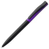 Ручка шариковая Pin Fashion, черно-фиолетовый металлик - фото