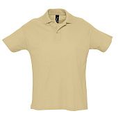 Рубашка поло мужская SUMMER 170, бежевая - фото