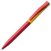 Ручка шариковая Pin Fashion, красно-желтый металлик - фото