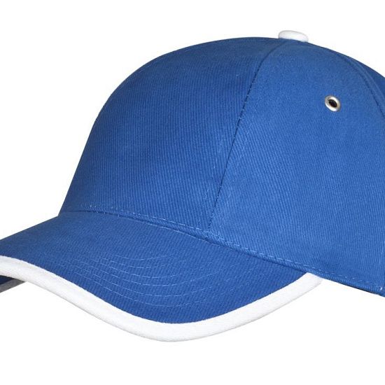 Бейсболка Unit Trendy, ярко-синяя с белым - подробное фото
