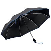 Складной зонт Drizzle, черный с синим - фото