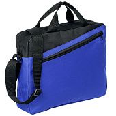 Конференц-сумка Unit Diagonal, сине-черная - фото