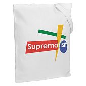 Холщовая сумка Suprematism, молочно-белая - фото