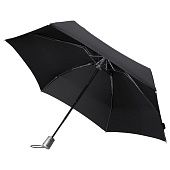 Складной зонт Alu Drop, 4 сложения, автомат, черный - фото