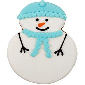 Печенье Sweetish Snowman, голубое - фото