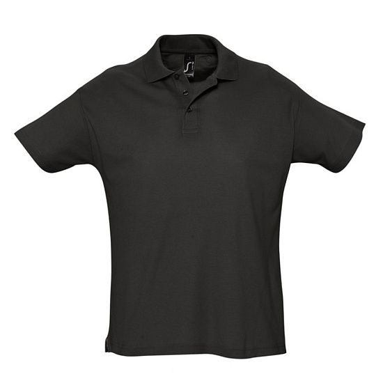Рубашка поло мужская SUMMER 170, черная - подробное фото