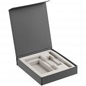 Коробка Latern для аккумулятора 5000 мАч, флешки и ручки, серая - фото