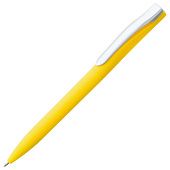 Ручка шариковая Pin Soft Touch, желтая - фото