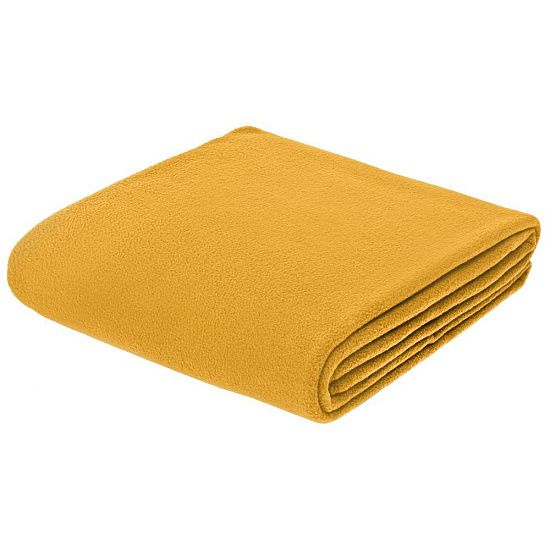 Флисовый плед Warm&Peace XL, желтый - подробное фото