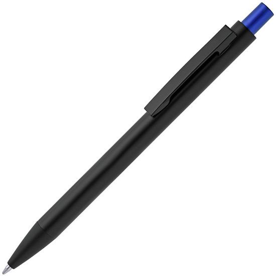 Ручка шариковая Chromatic, черная с синим - подробное фото