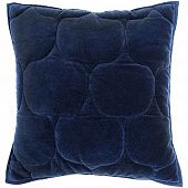 Чехол на подушку «Хвойное утро», квадратный, темно-синий - фото