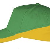Бейсболка BOOSTER, ярко-зеленая с желтым - фото