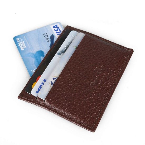 Футляр для кредитных карт, коричневый - подробное фото