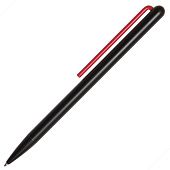 Шариковая ручка GrafeeX в чехле, черная с красным - фото