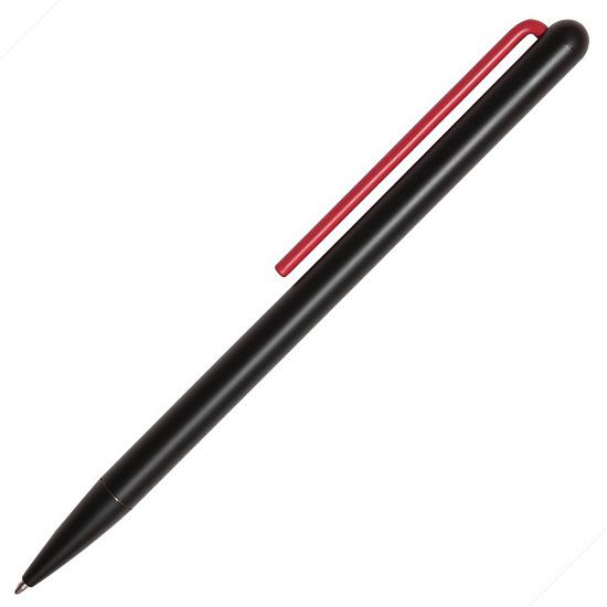 Шариковая ручка GrafeeX в чехле, черная с красным - подробное фото