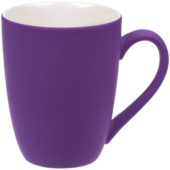 Кружка Good Morning с покрытием софт-тач, фиолетовая - подробное фото