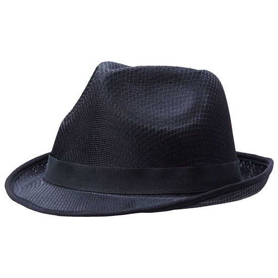 Шляпа Gentleman, черная с черной лентой - подробное фото