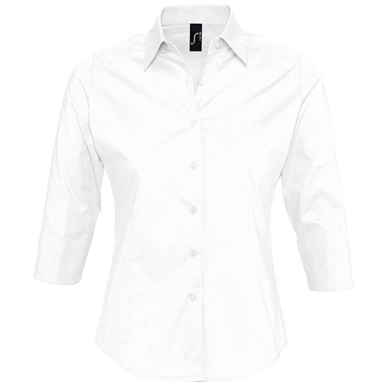 Рубашка женская с рукавом 3/4 EFFECT 140, белая - подробное фото