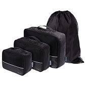 Дорожный набор сумок noJumble 4 в 1, черный - фото